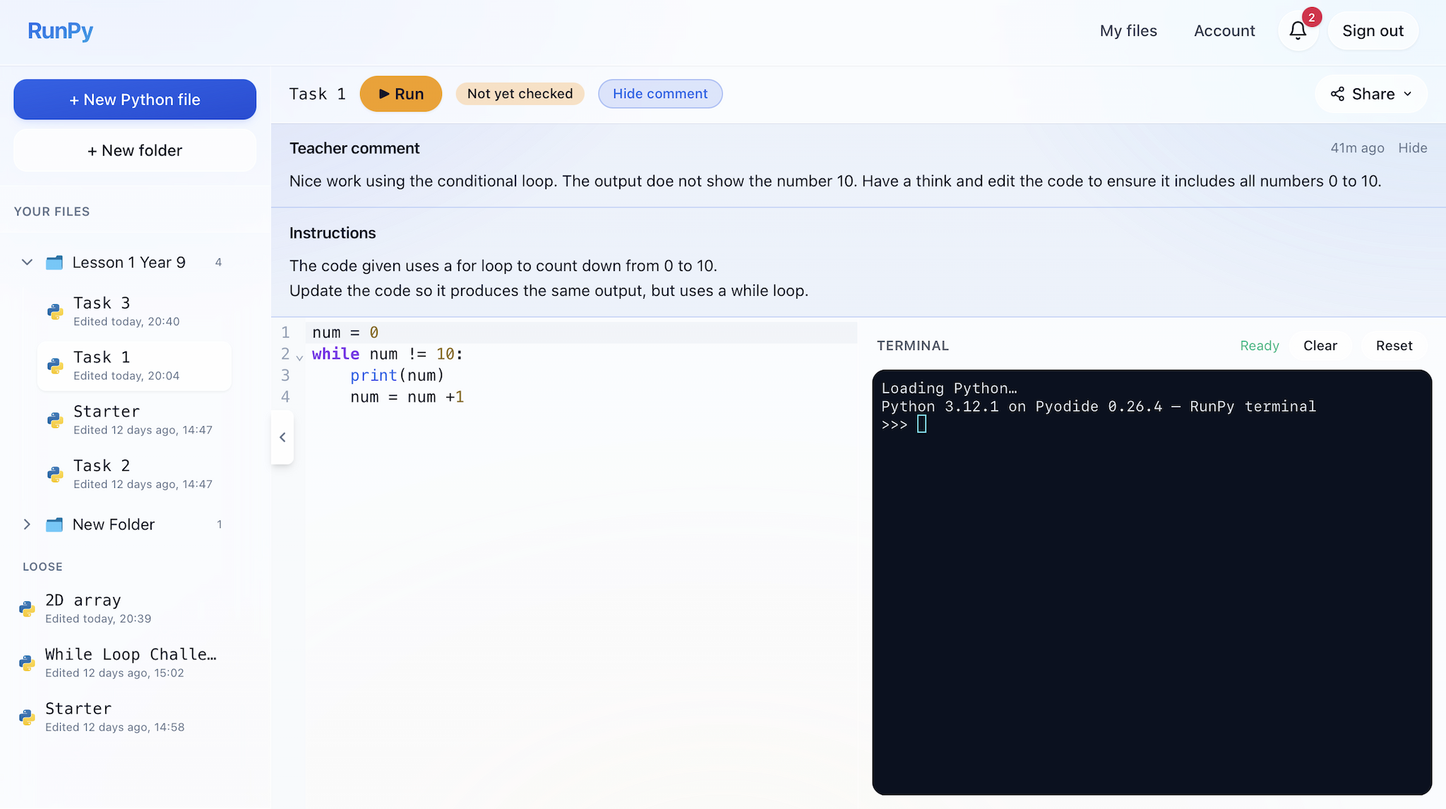 Run Python online in the browser, IDE for UK secondary schools